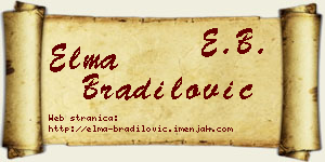 Elma Bradilović vizit kartica